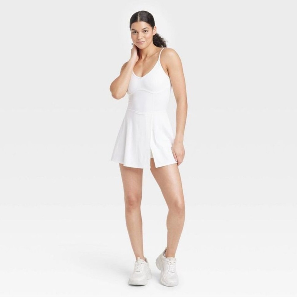 Women's Corset Detail Active Dress - JoyLab White S
